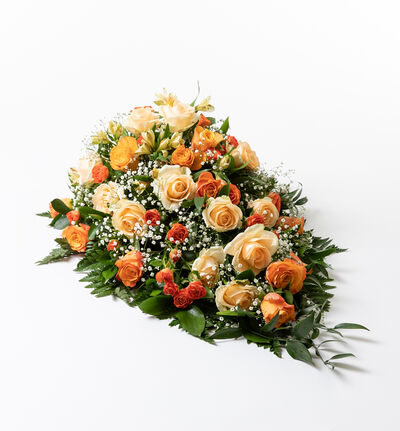 Båredekorasjon i hvitt og gyllent 75 cm Båredekorasjon i hvitt og gyllent 75 cm